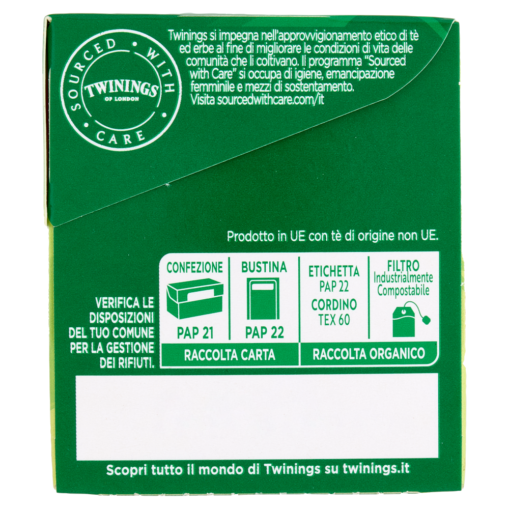 Twinings Pure Green Tea Tè Verde Antiossidante 25 filtri The 50 g