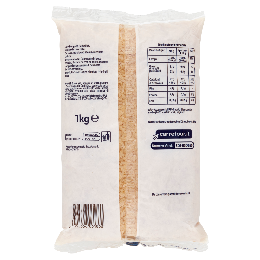Carrefour Simpl Riso Parboiled Lungo B 1 Kg