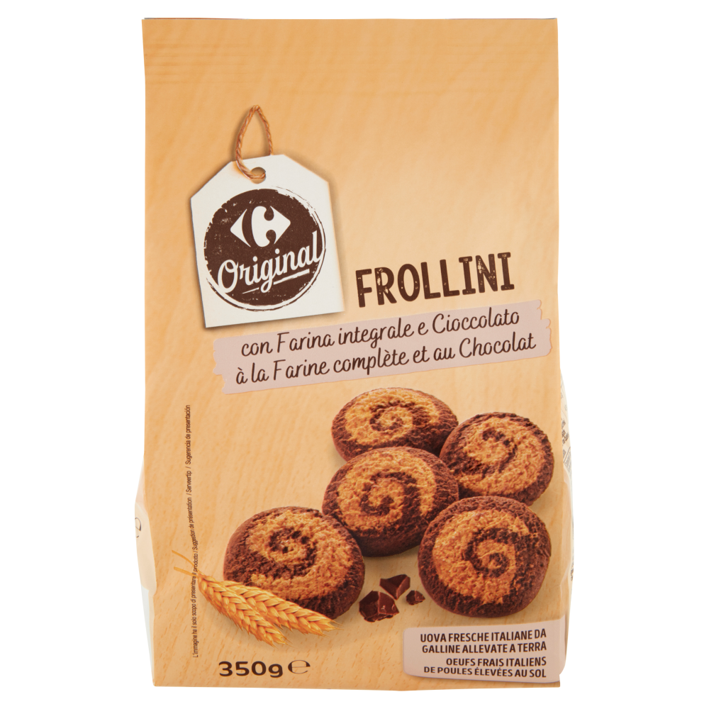Carrefour Original Frollini con Farina integrale e Cioccolato 350 g