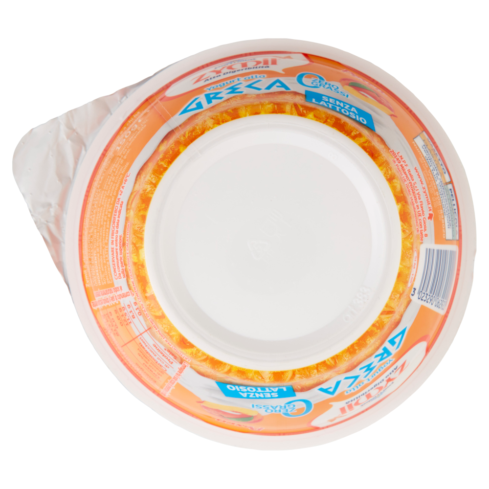 ZYMIL Alta Digeribilità Senza Lattosio Yogurt alla Greca Zero Grassi Pesca 150 g