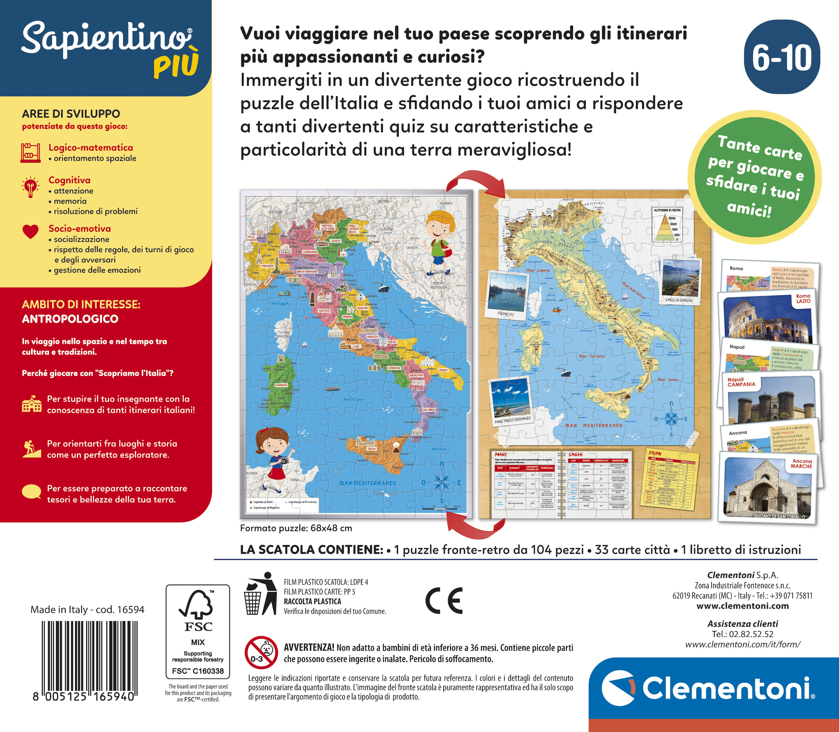 Clementoni Sapientino Più Scopriamo l'Italia
