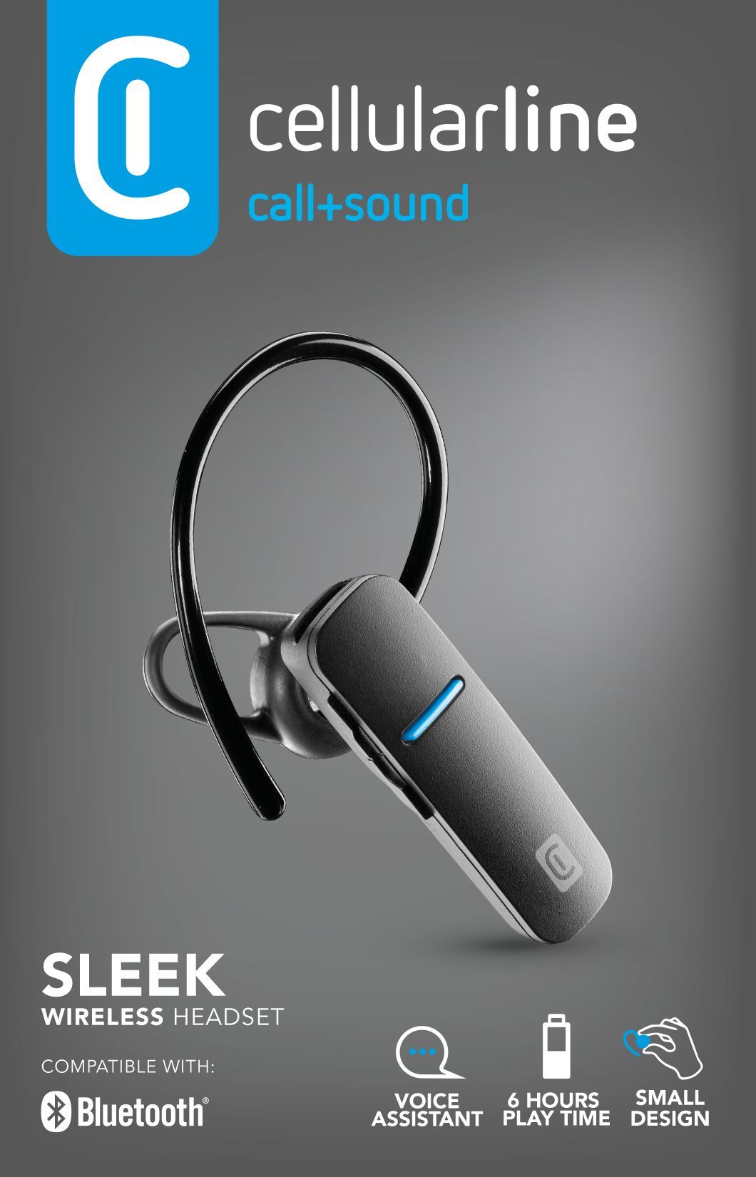 Cellularline SLEEK Auricolare Bluetooth® ergonomico