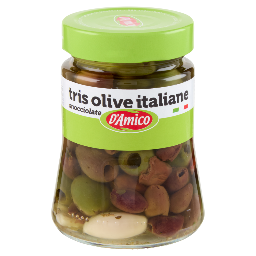 D'Amico tris olive italiane snocciolate 280 g