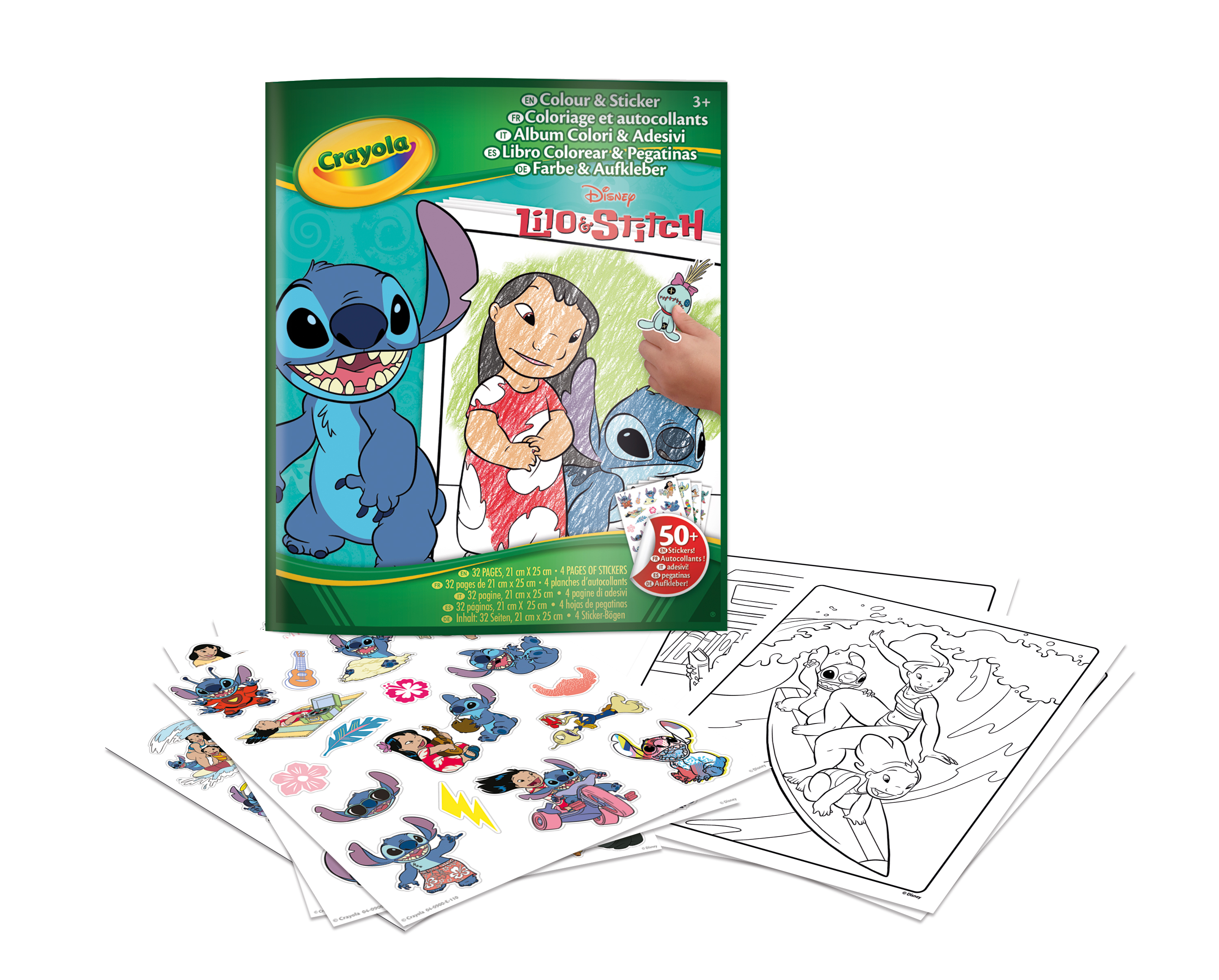Crayola Album Adesivi-Coloring Disney Lilo&Stitch