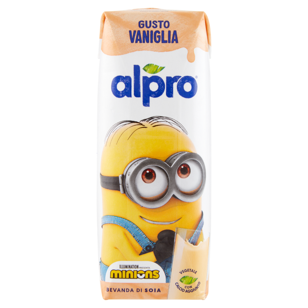 ALPRO Minions, Bevanda Vegetale, Soia Gusto Vaniglia, No Lattosio, Basso in Grassi Saturi, 250 ml