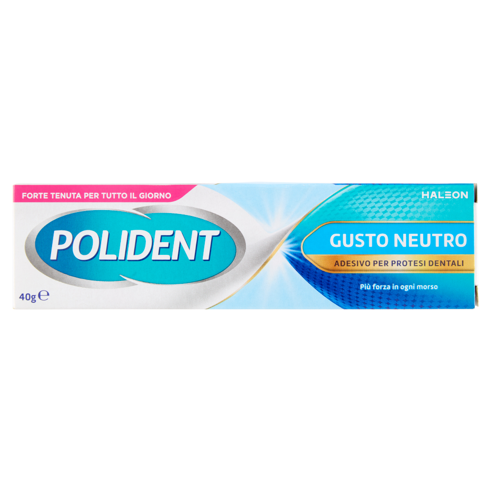 Polident gusto neutro adesivo protesi dentiera con tenuta giornaliera senza aromi artificiali 40 gr