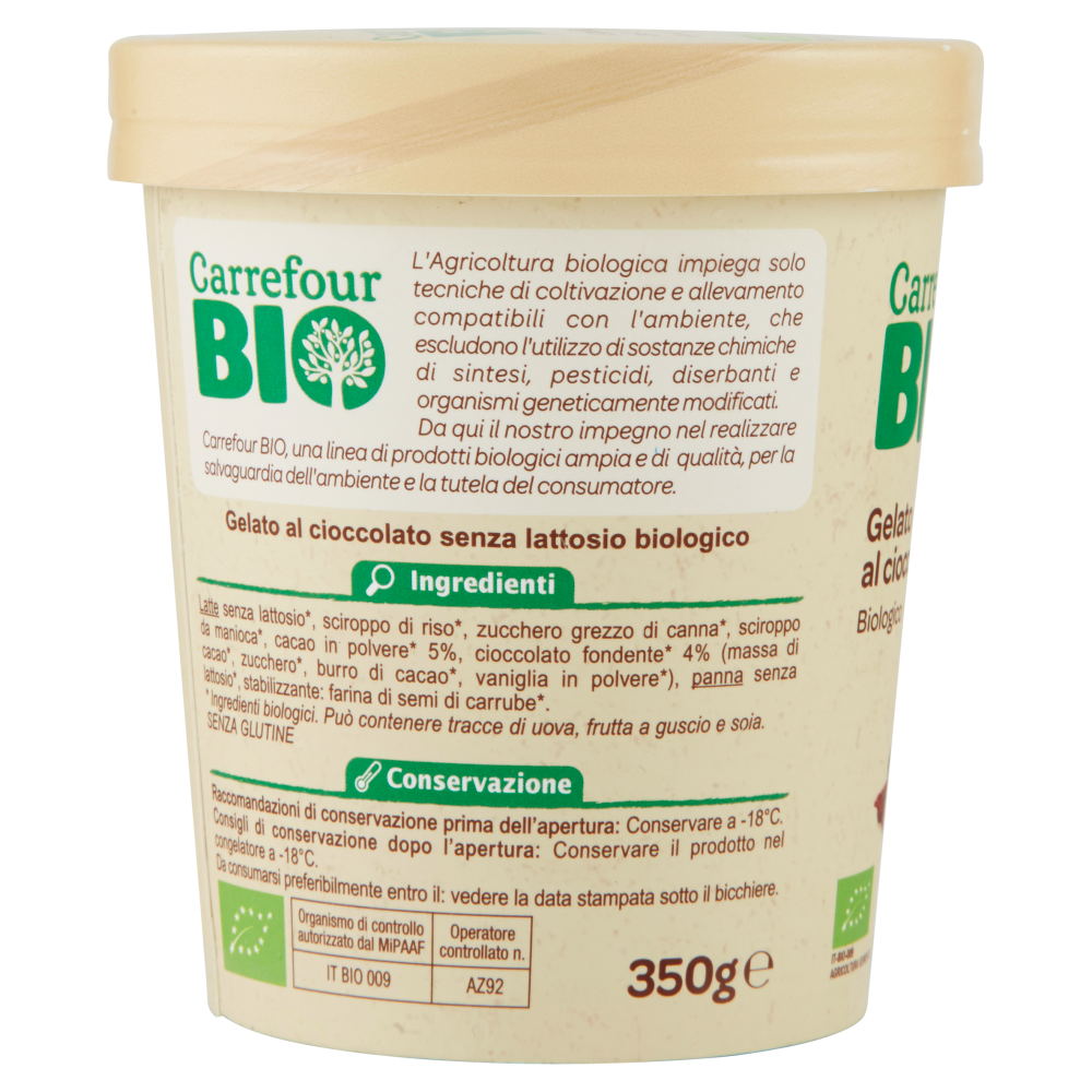Carrefour Bio Gelato al cioccolato Biologico 350 g