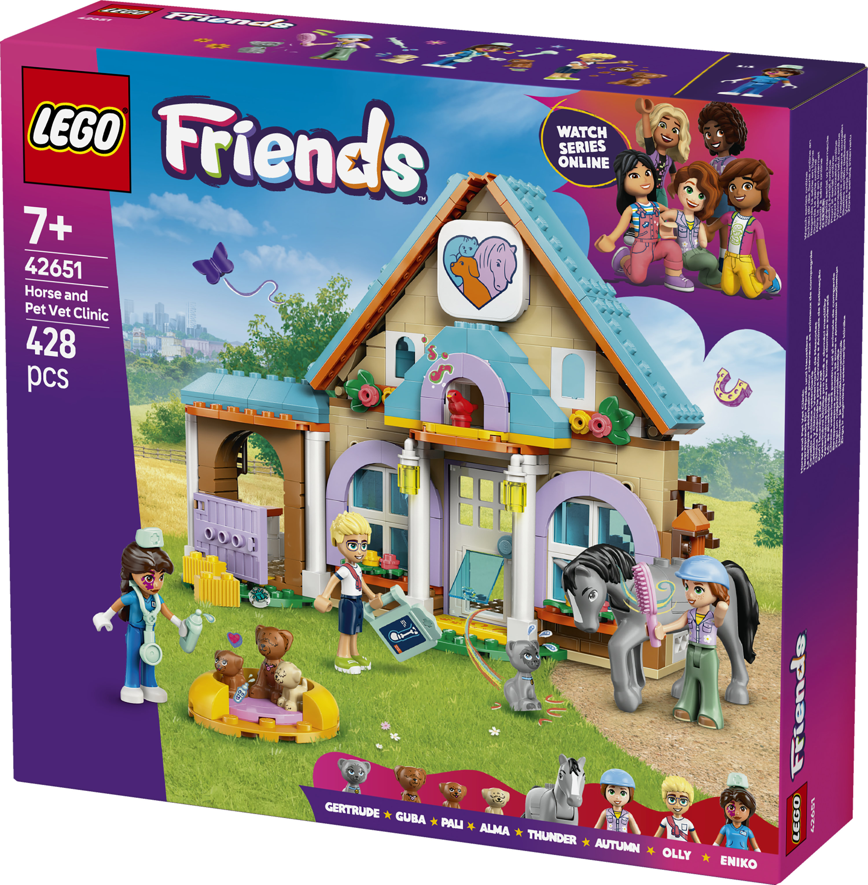 LEGO Friends 42651 Cavallo e Clinica Veterinaria, Giochi Bambine e Bambini 7+ per Abilit&agrave; Sociali e Cura Animali, Idea Regalo