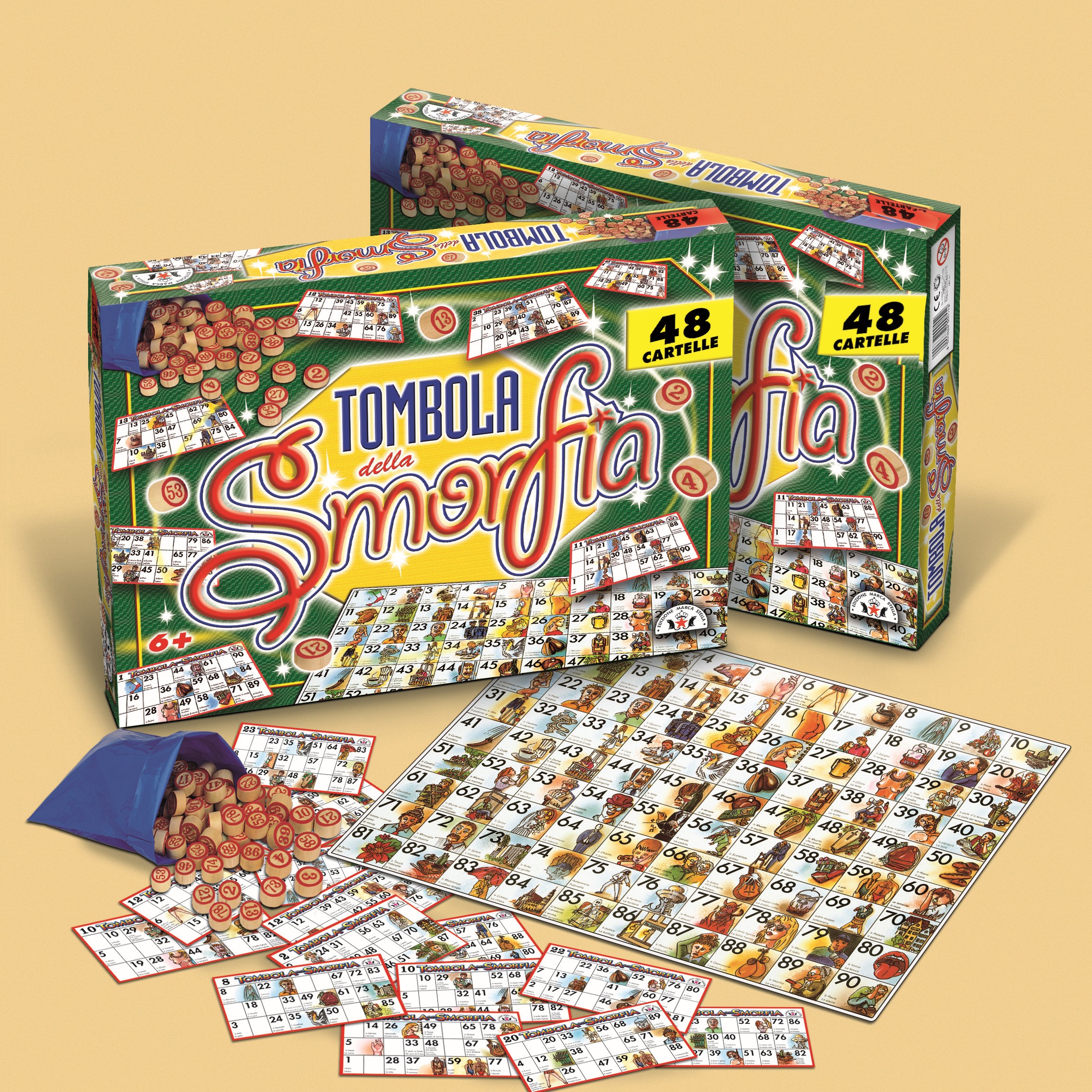 Edizione Marca Stella Tombola della Smorfia 48 Cartelle