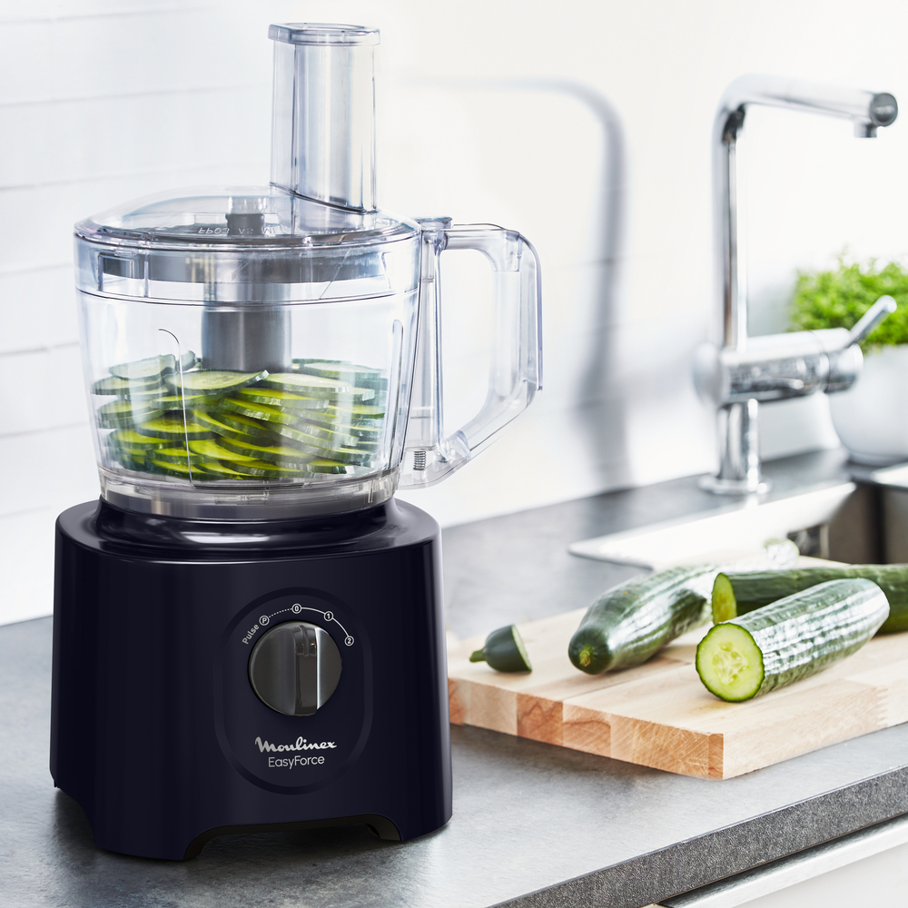 Moulinex FP2428 Easy Force, Robot da Cucina, 4 Accessori, 15 Funzioni