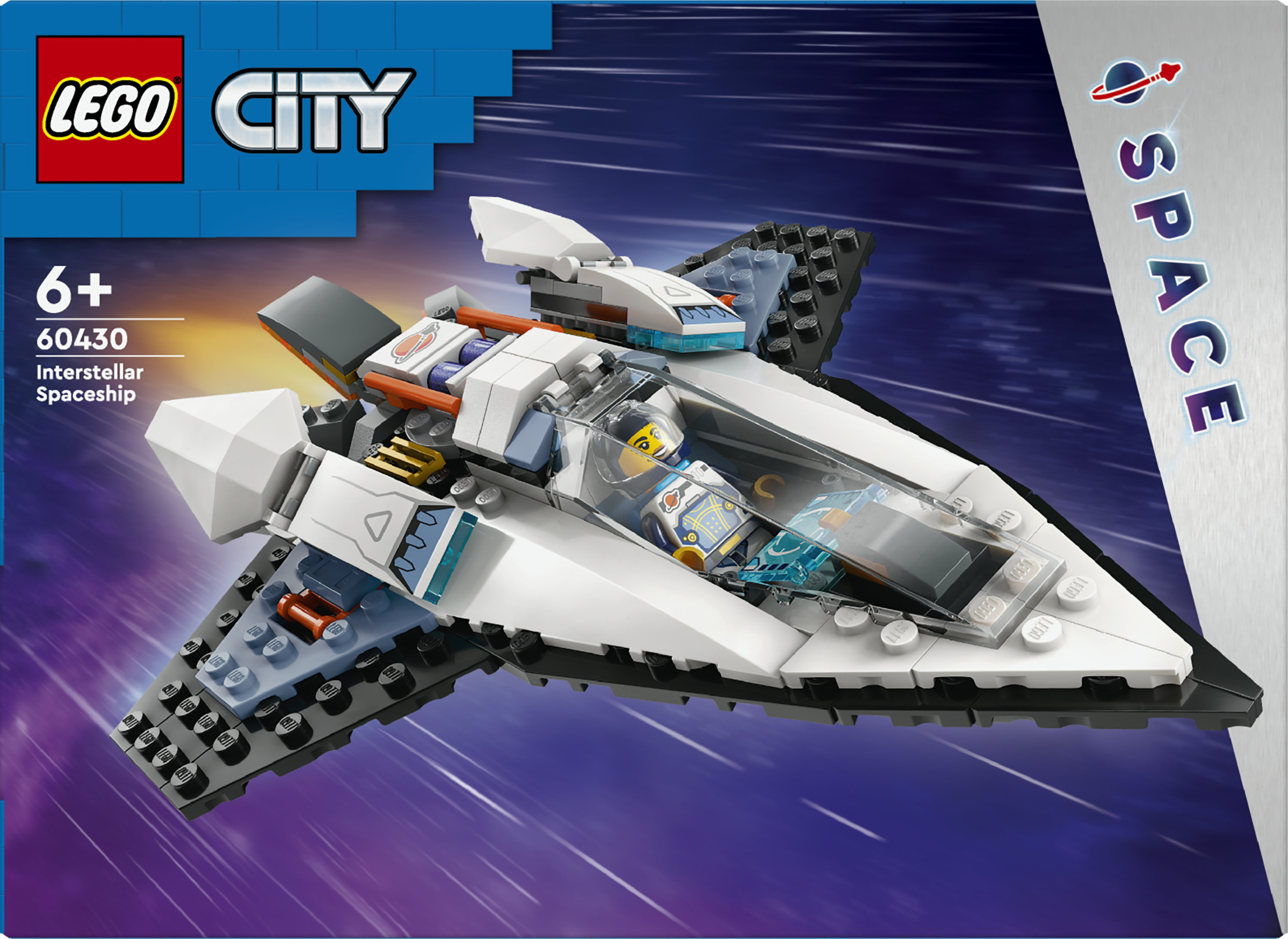 LEGO City 60430 Astronave Interstellare, Giocattolo, Gioco Spaziale per Bambini 6+ Anni con Navicella, Minifigure e Drone Robot