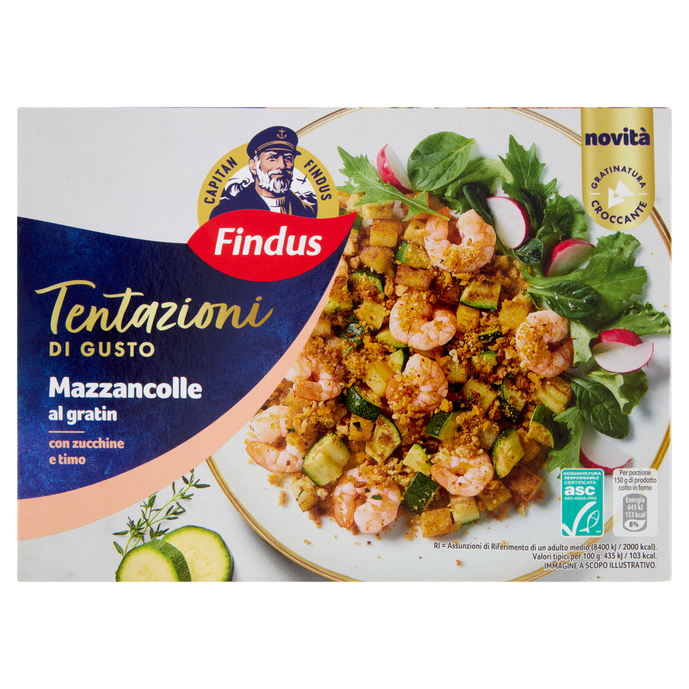 Capitan Findus Tentazioni di Gusto Mazzancolle al Gratin 300 g