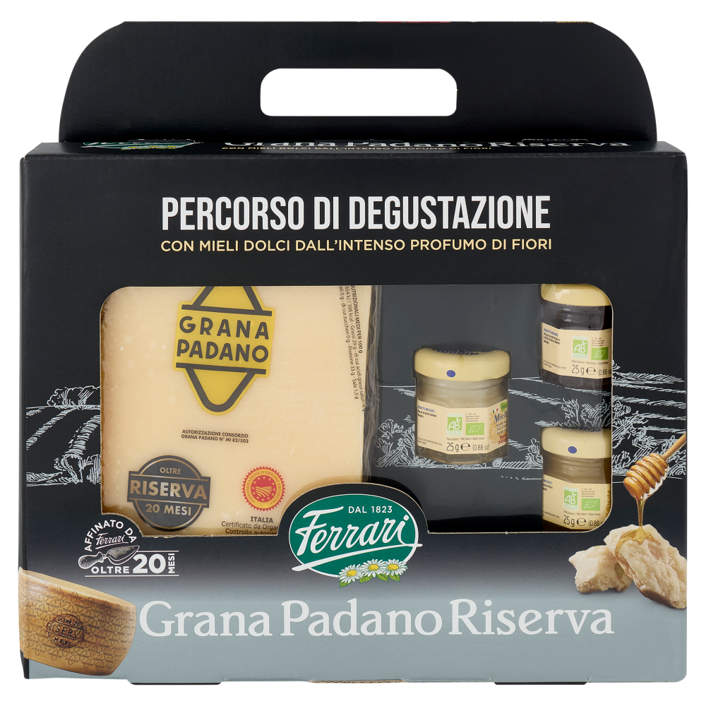 Ferrari Grana Padano DOP Riserva Oltre 20 Mesi 600g con Mieli