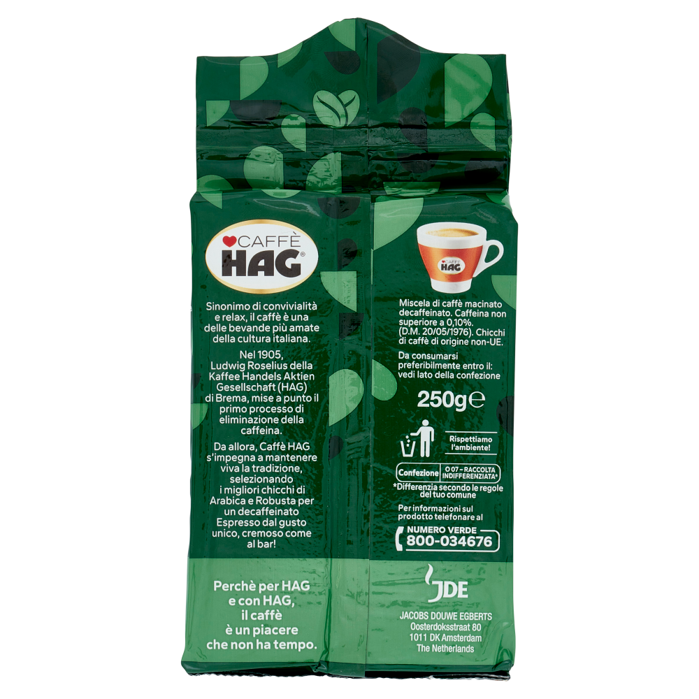 Caffè HAG Espresso macinato Decaffeinato 250g