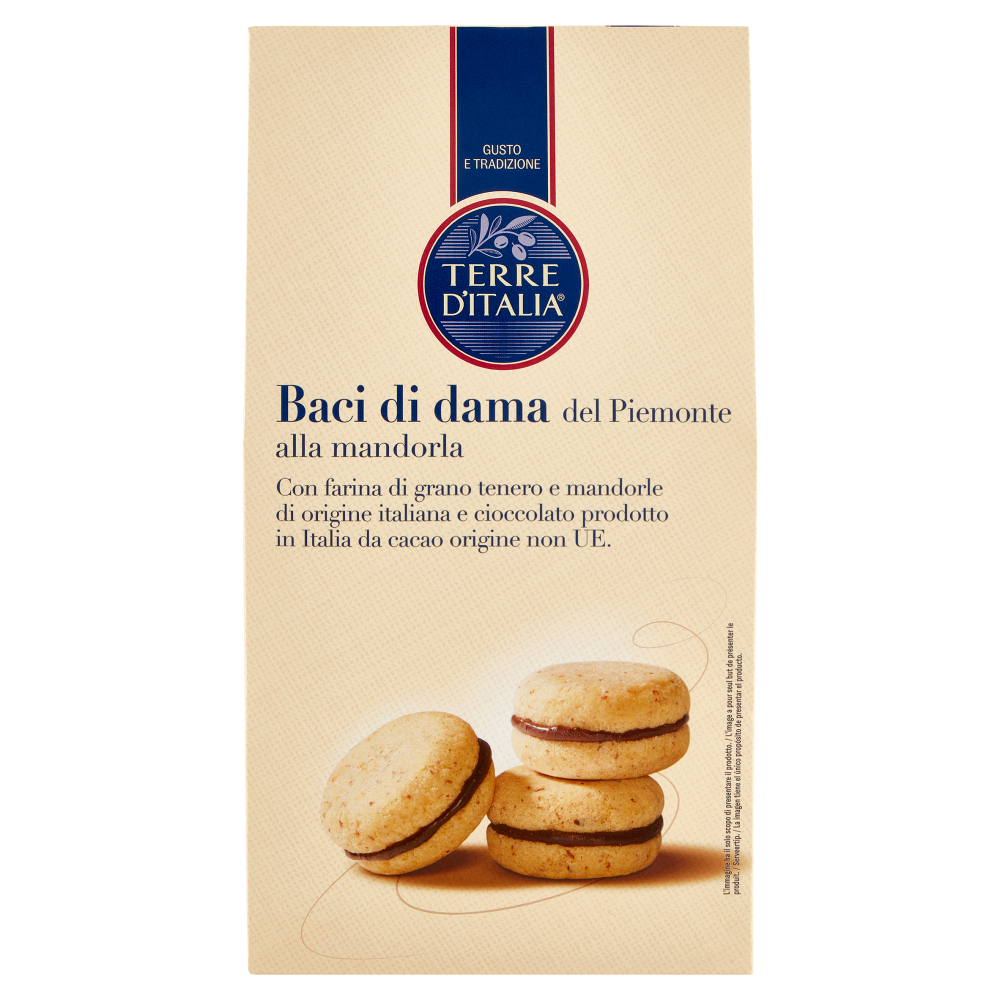 Terre d'Italia Baci di dama del Piemonte alla mandorla 150 g