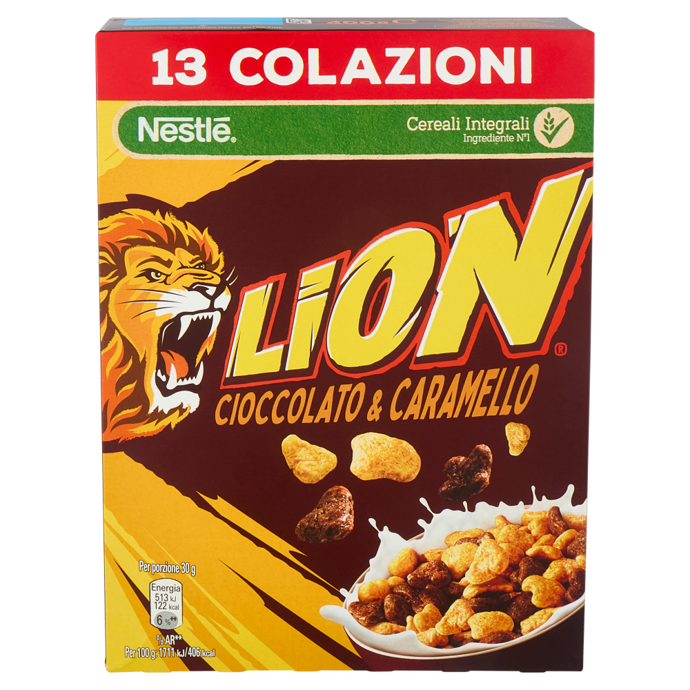 LION Cereali Integrali con Cioccolato e Caramello 400g