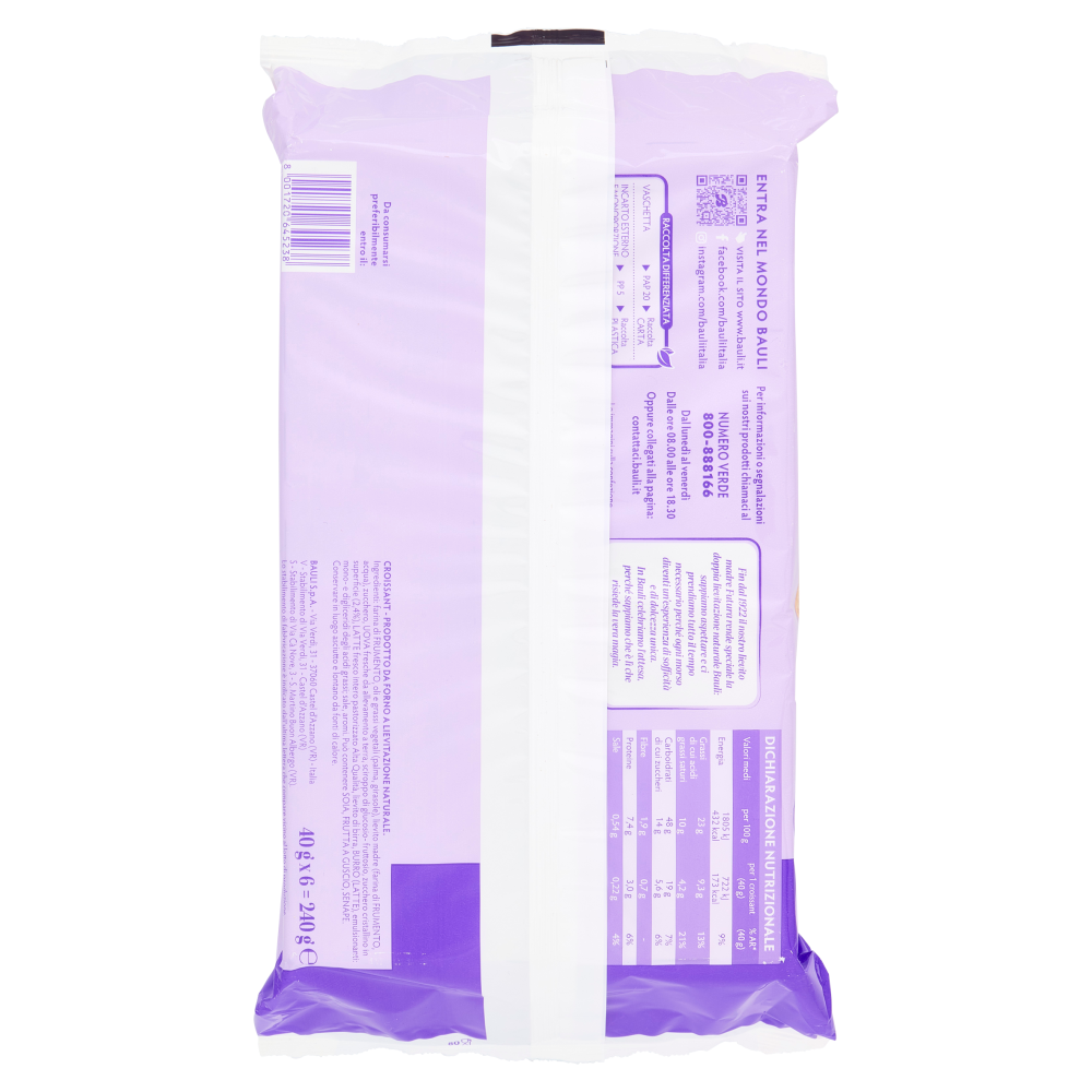 Bauli Croissant Classico 6 x 40 g