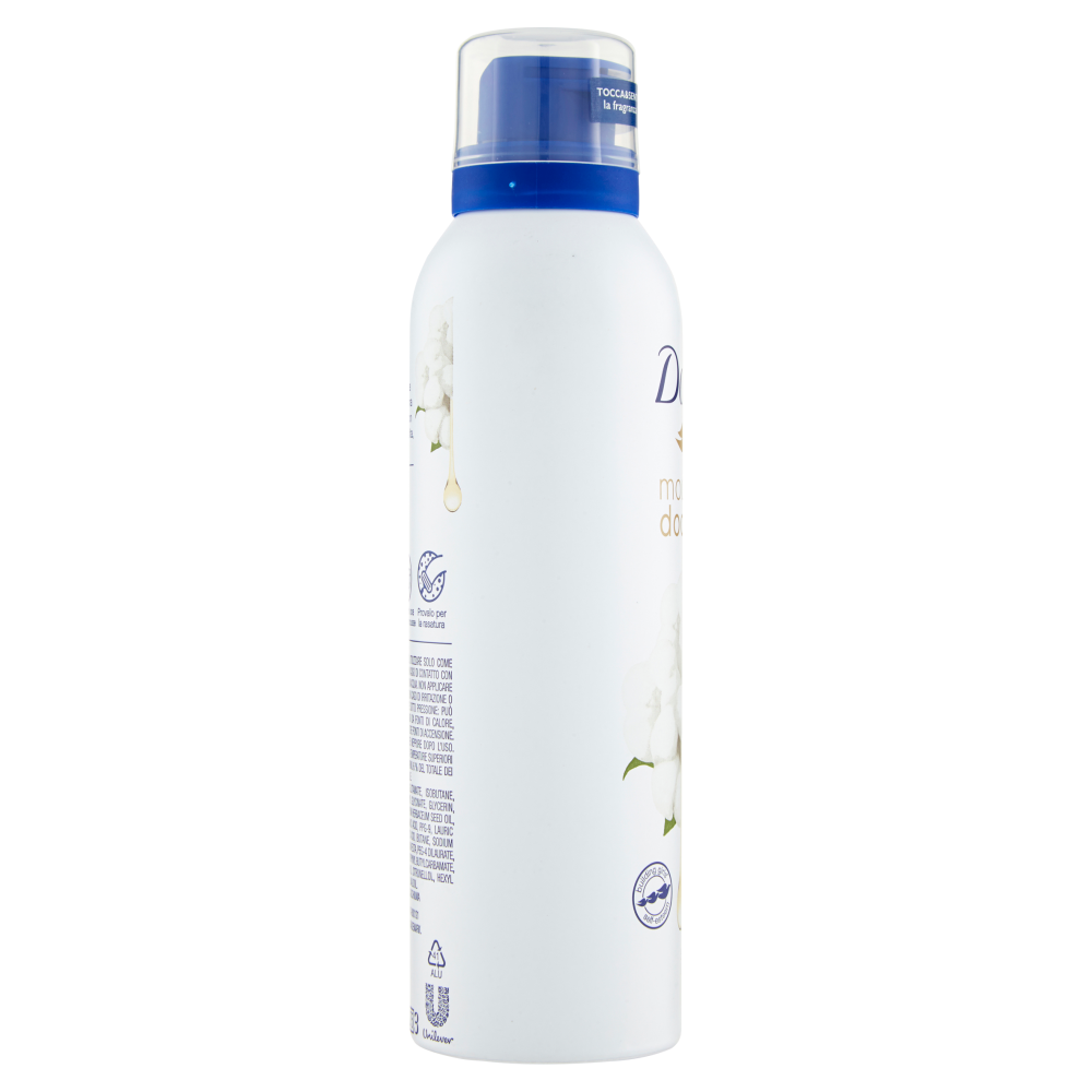 Dove mousse doccia idratante con olio di cotone 200 ml