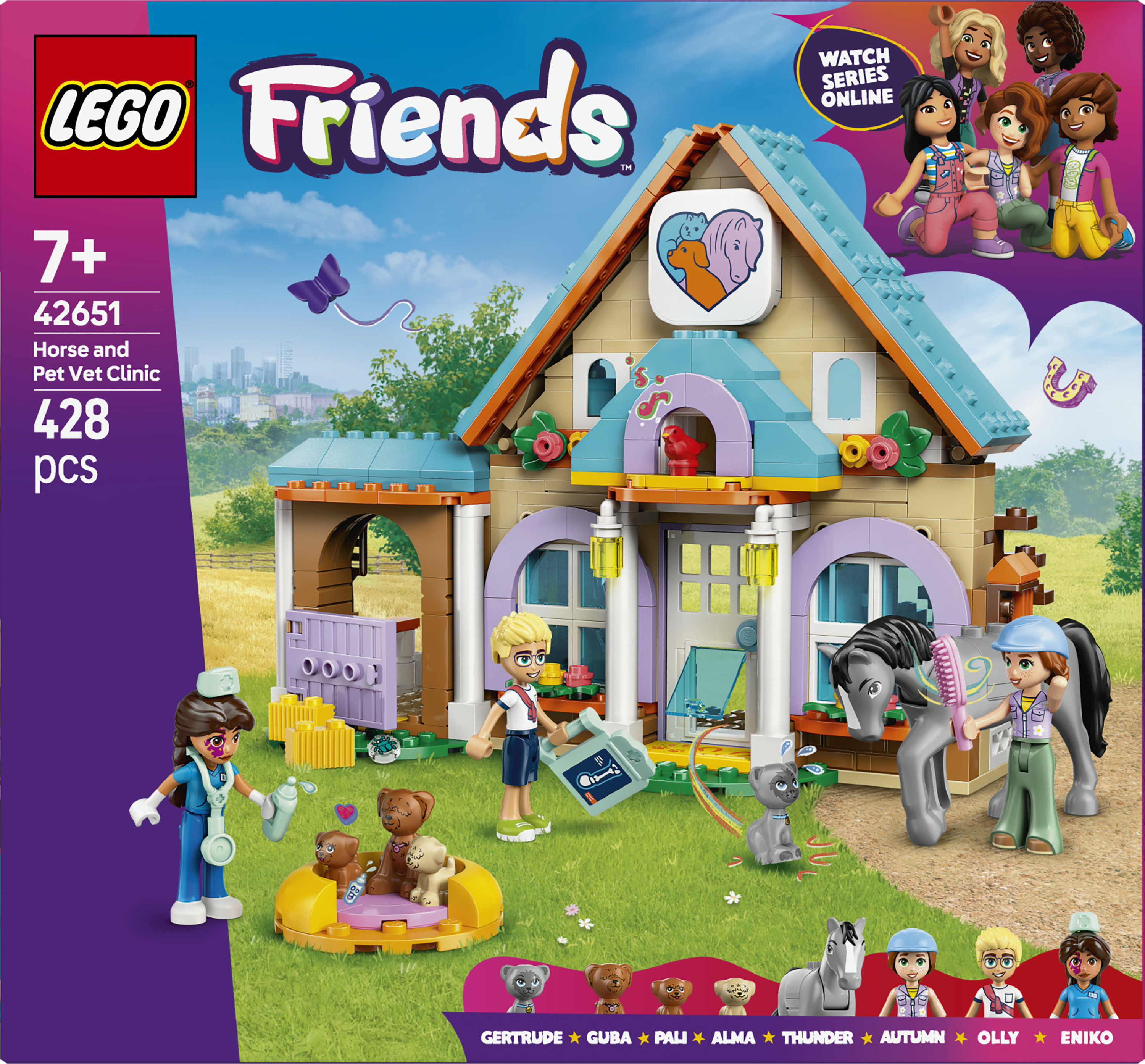 LEGO Friends 42651 Cavallo e Clinica Veterinaria, Giochi Bambine e Bambini 7+ per Abilit&agrave; Sociali e Cura Animali, Idea Regalo