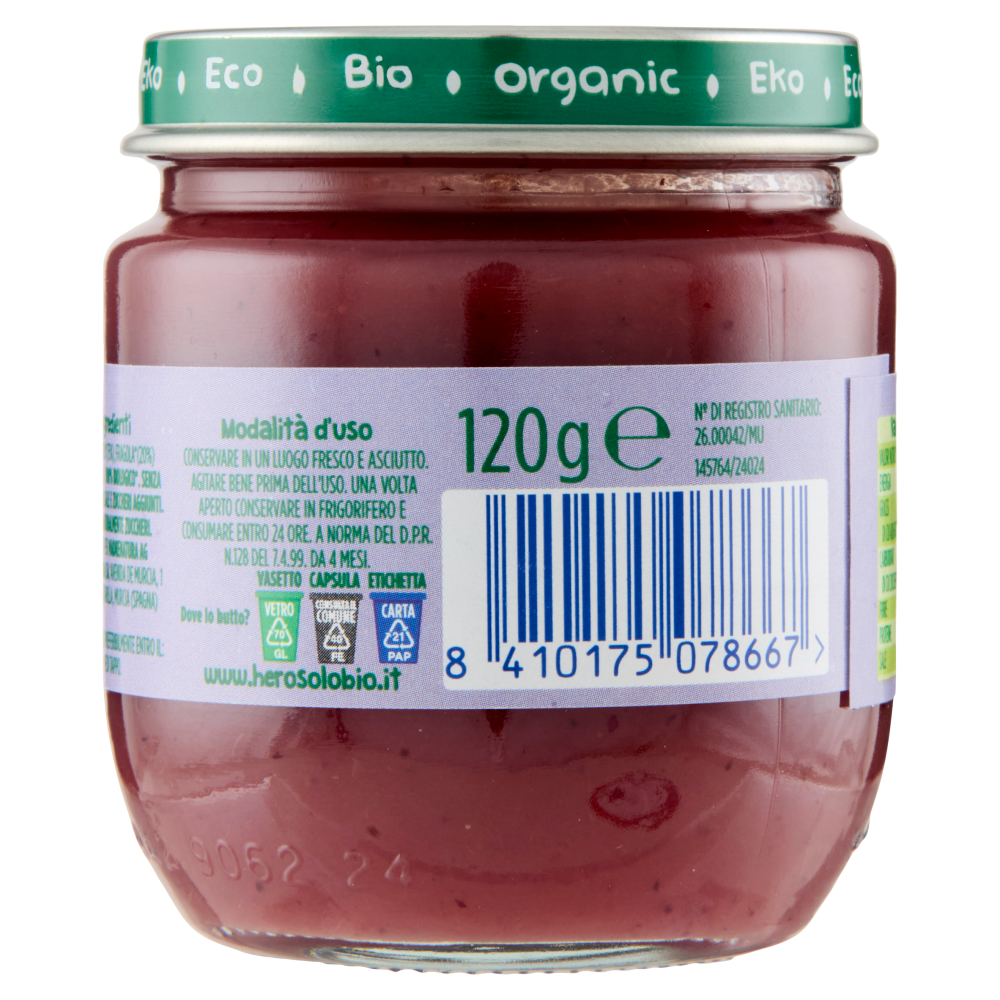 Hero Solo Bio Mela, Fragola e Mirtillo 120 g
