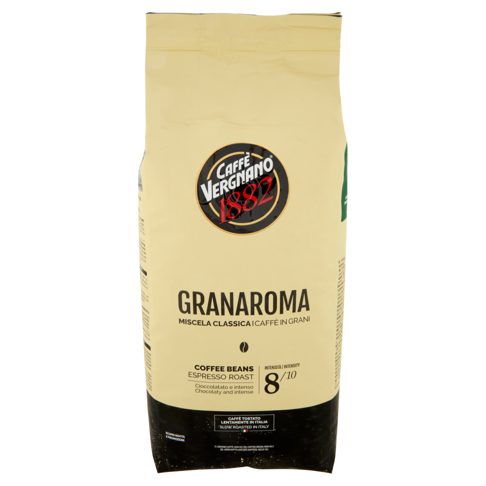 Caffè Vergnano 1882 Granaroma Miscela Classica Caffè in Grani 1000 g