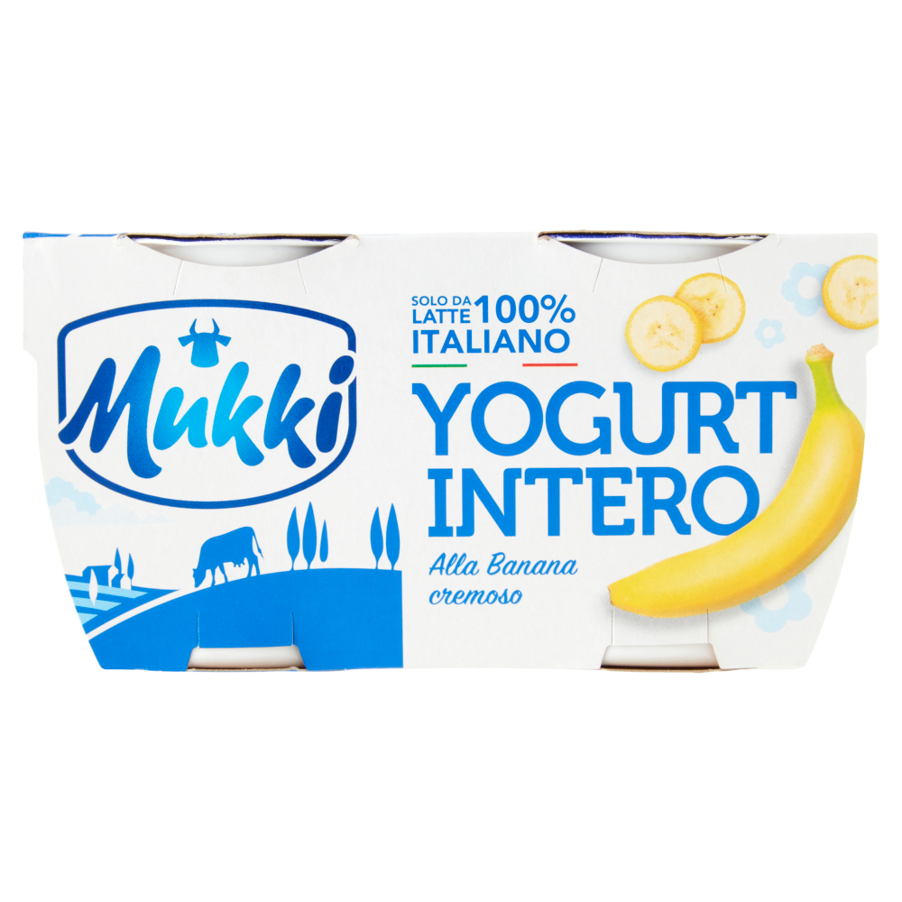 Mukki Yogurt Intero alla Banana cremoso 2 x 125 g