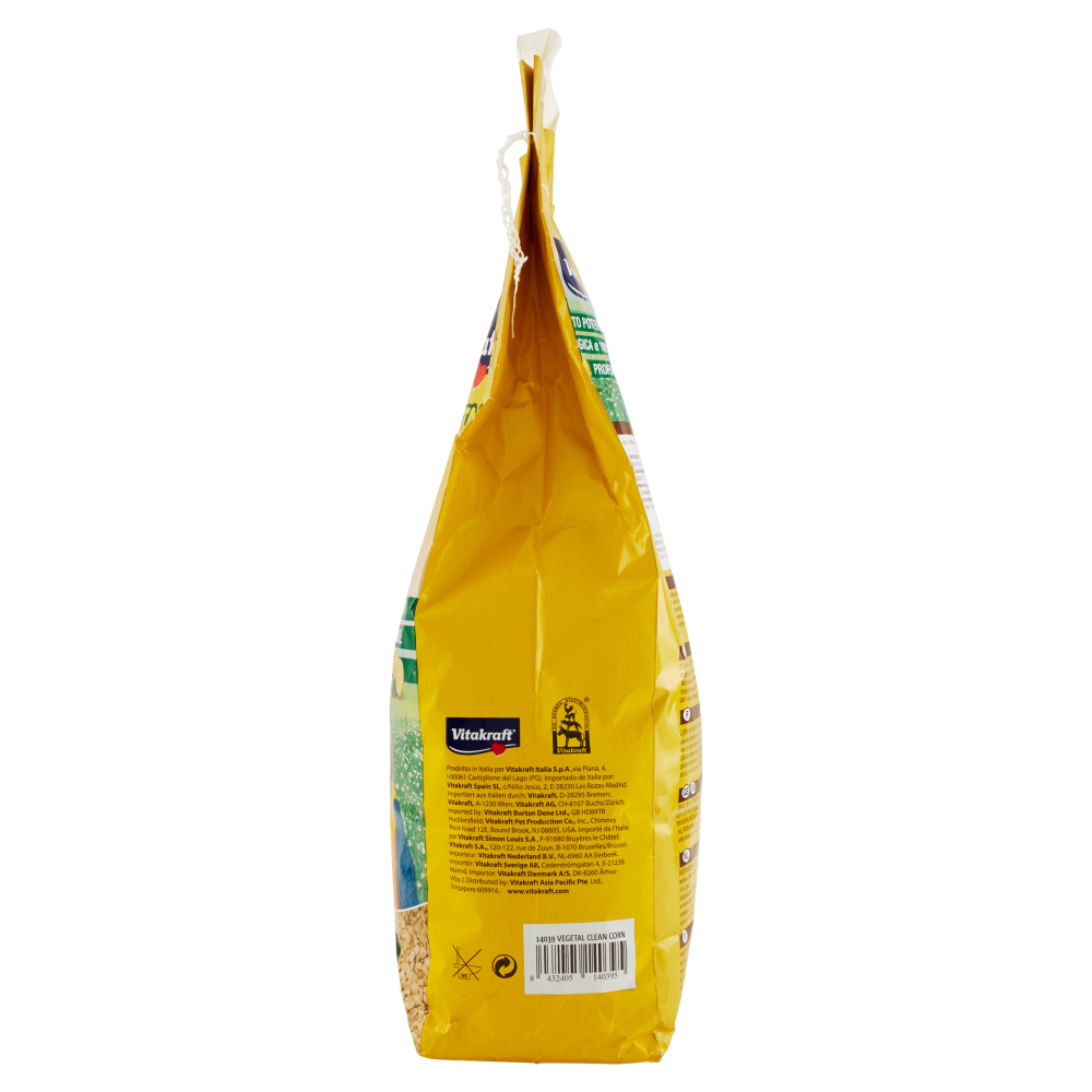 Vitakraft Vegetal Clean Corn Lettiera Vegetale di Tutolo di Mais per Uccelli e Roditori 8 L
