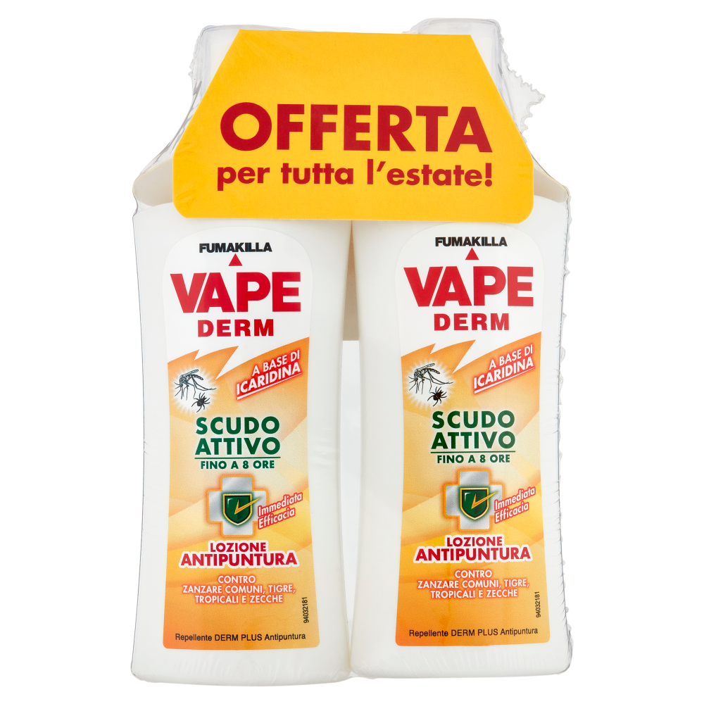 VAPE Derm Scudo Attivo Lozione Antipuntura 2 x 100 ml