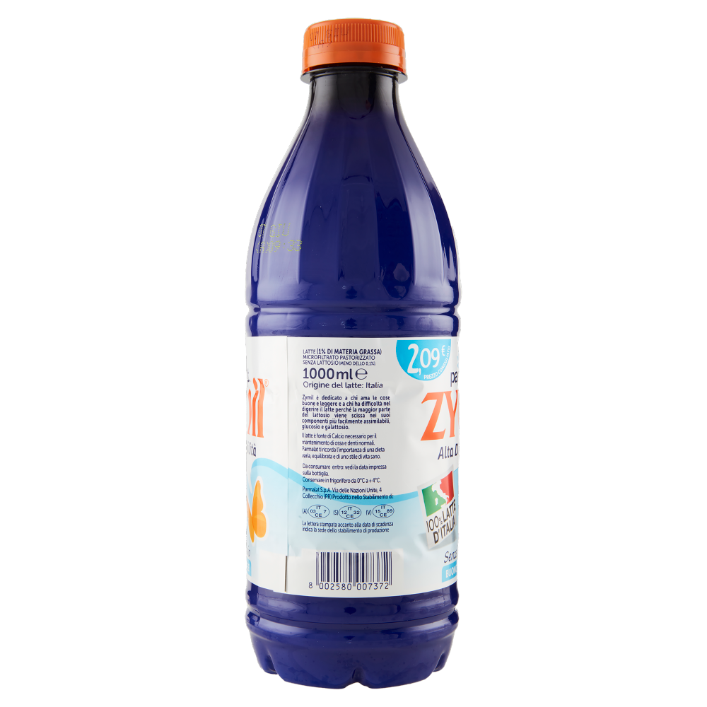 Zymil Alta Digeribilità Senza Lattosio Buono Digeribile 100% Latte d'Italia 1000 ml
