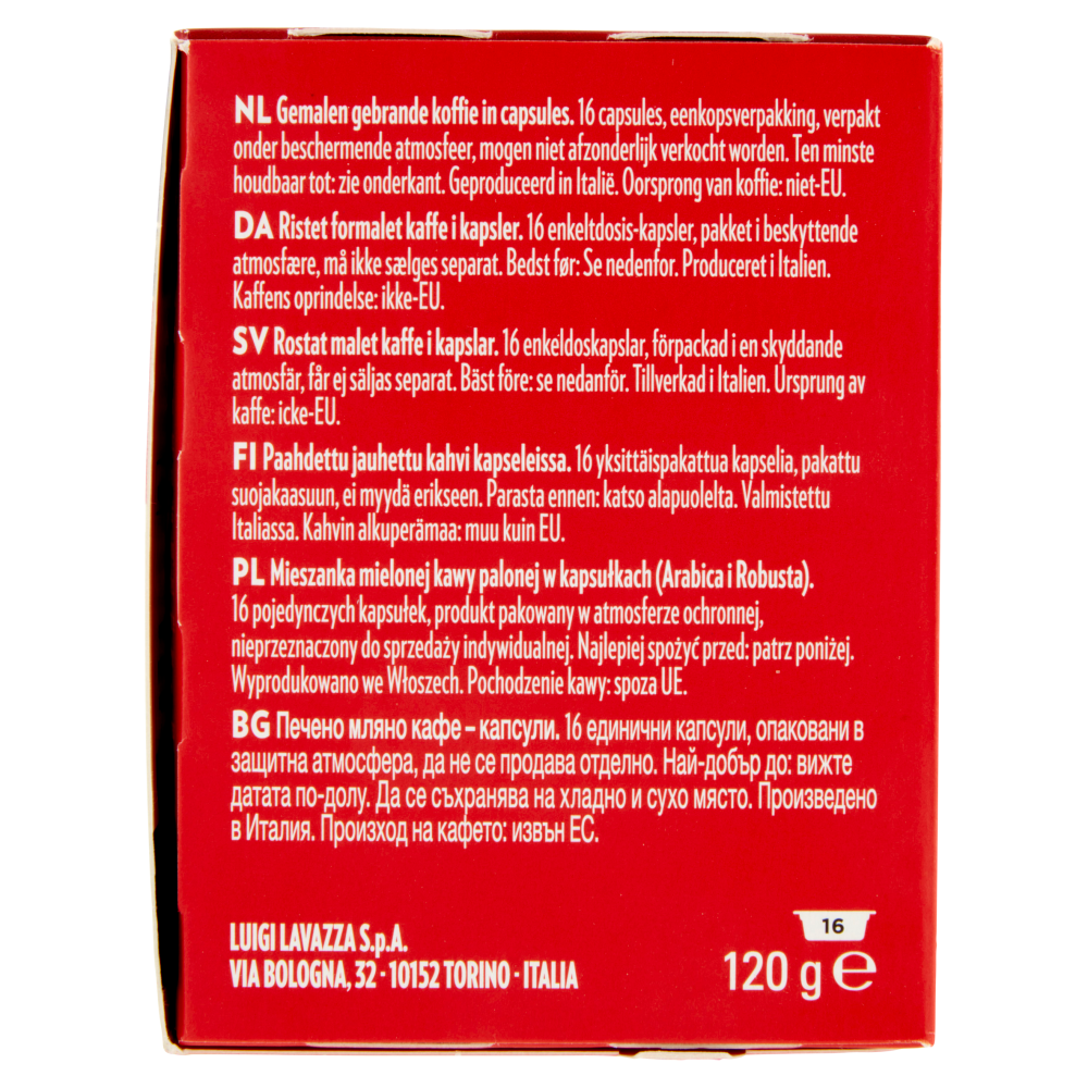 Lavazza A Modo Mio Qualità Rossa 16 Capsule 120 g