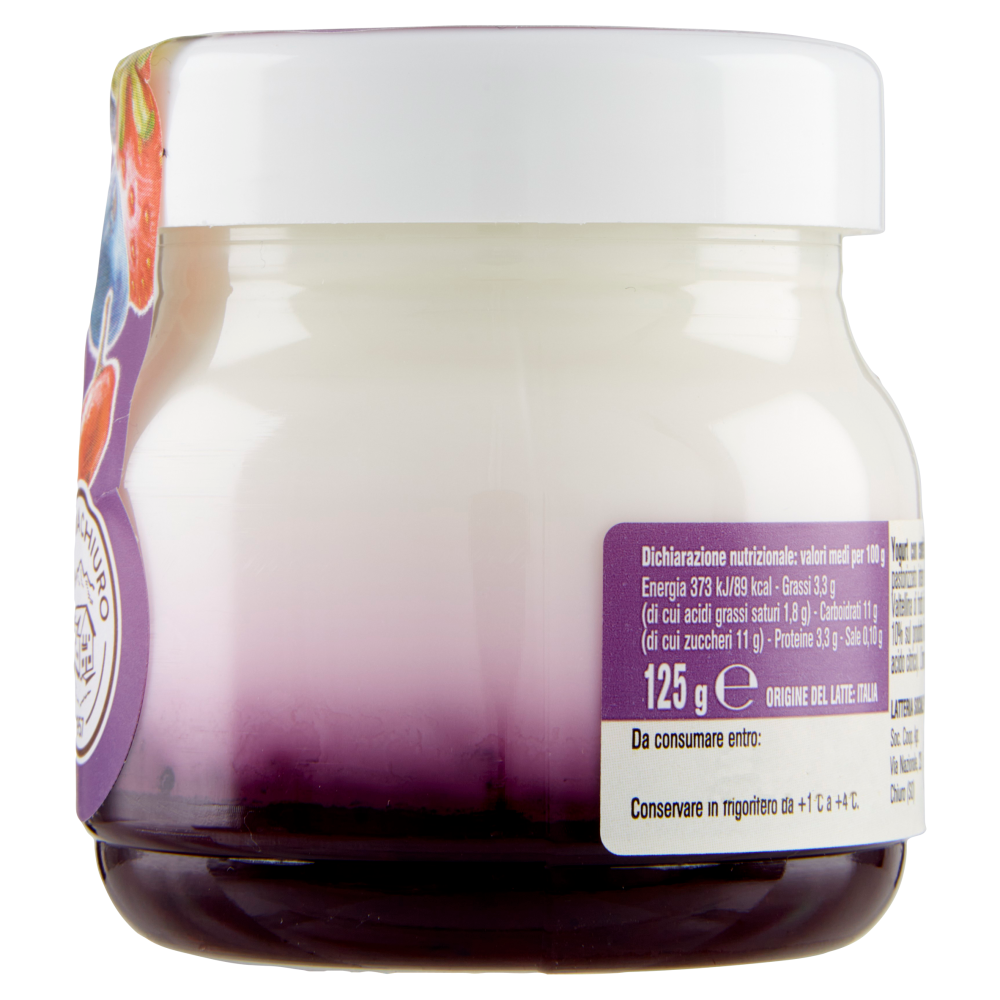 AlpiYò Yogurt di Valtellina Intero con confettura extra di Frutti di Bosco 125 g