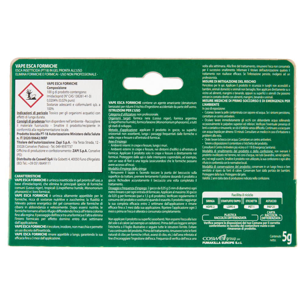 VAPE Esca Formiche Gel Gocce 5 g