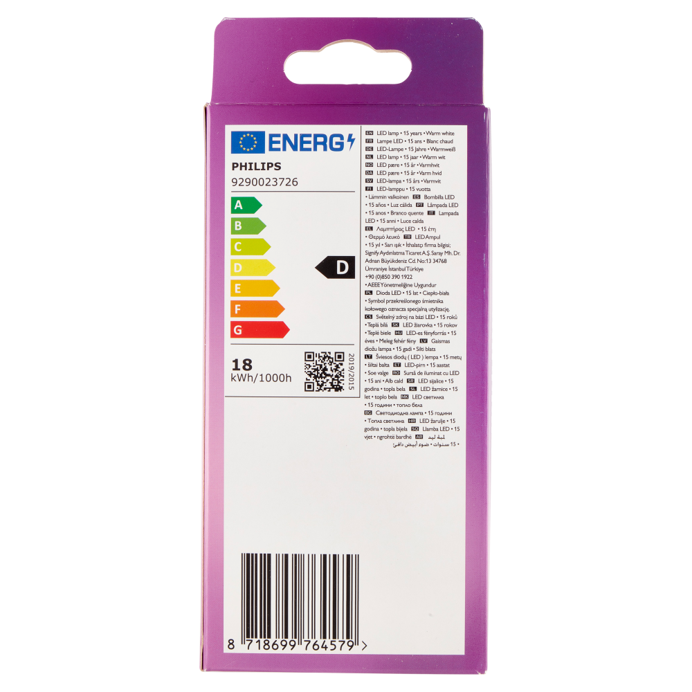 Philips Led goccia vetro 150W E27 2700K