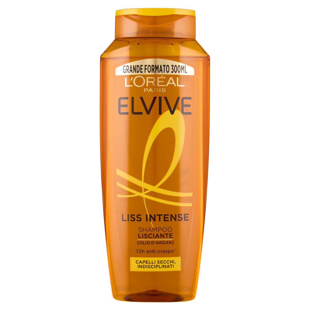 Elvive Liss Intense Shampoo Lisciante, per Capelli Secchi, Indisciplinati, 300 ml