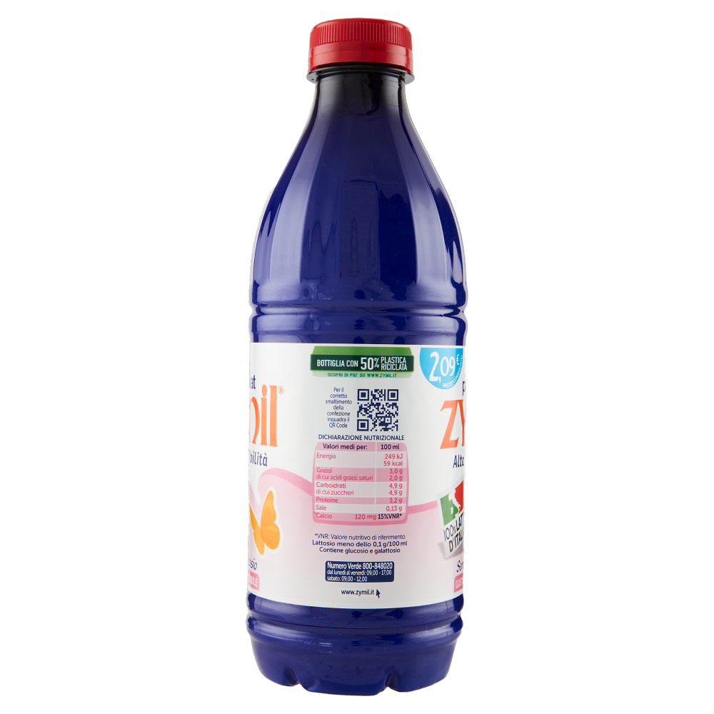 Zymil Alta Digeribilit&agrave; Senza Lattosio Gustoso Digeribile 100% Latte d'Italia 1000 ml