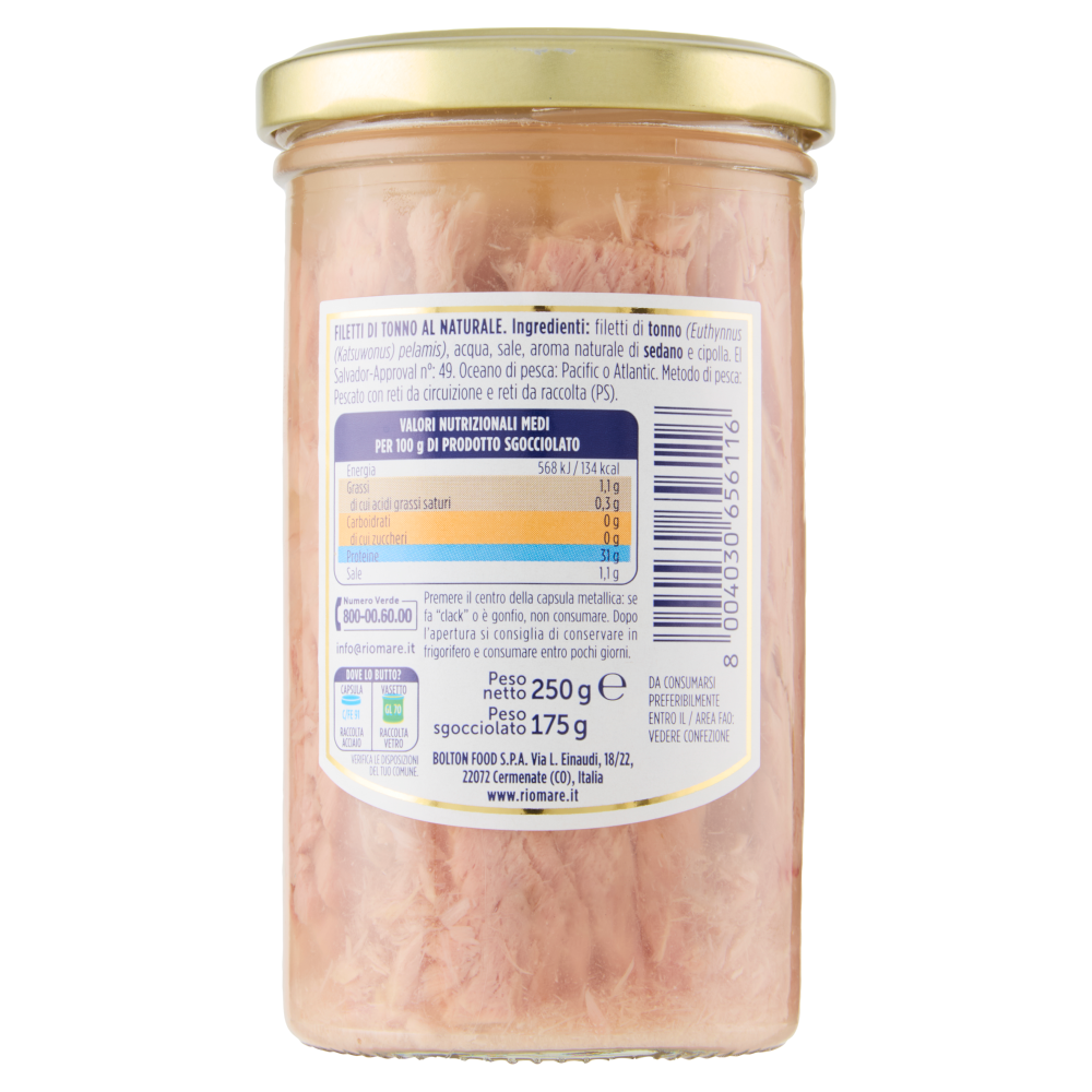 Rio mare Filetti di Tonno al Naturale 250 g