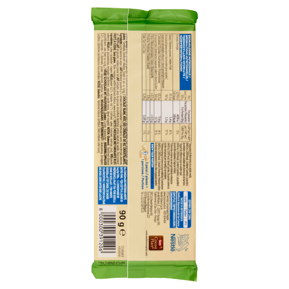 Galak PoPri Tavoletta Cioccolato Bianco con Cereali 90g