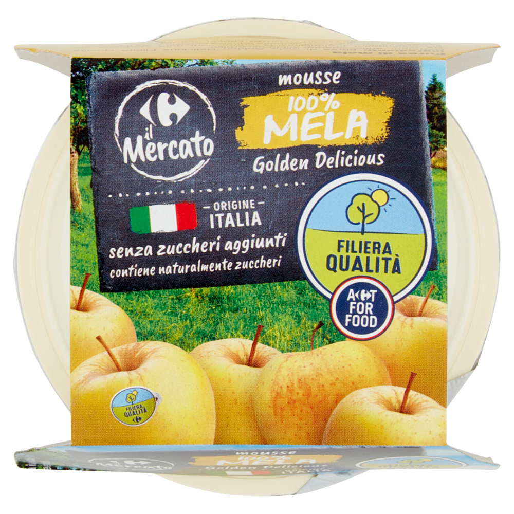 Carrefour il Mercato mousse 100% mela Golden Delicious 2 x 100 g