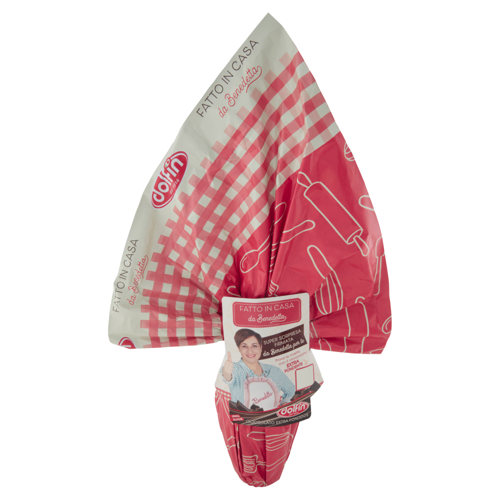 dolfin Uovo di Cioccolato Extra Fondente Fatto in Casa da Benedetta 250 g