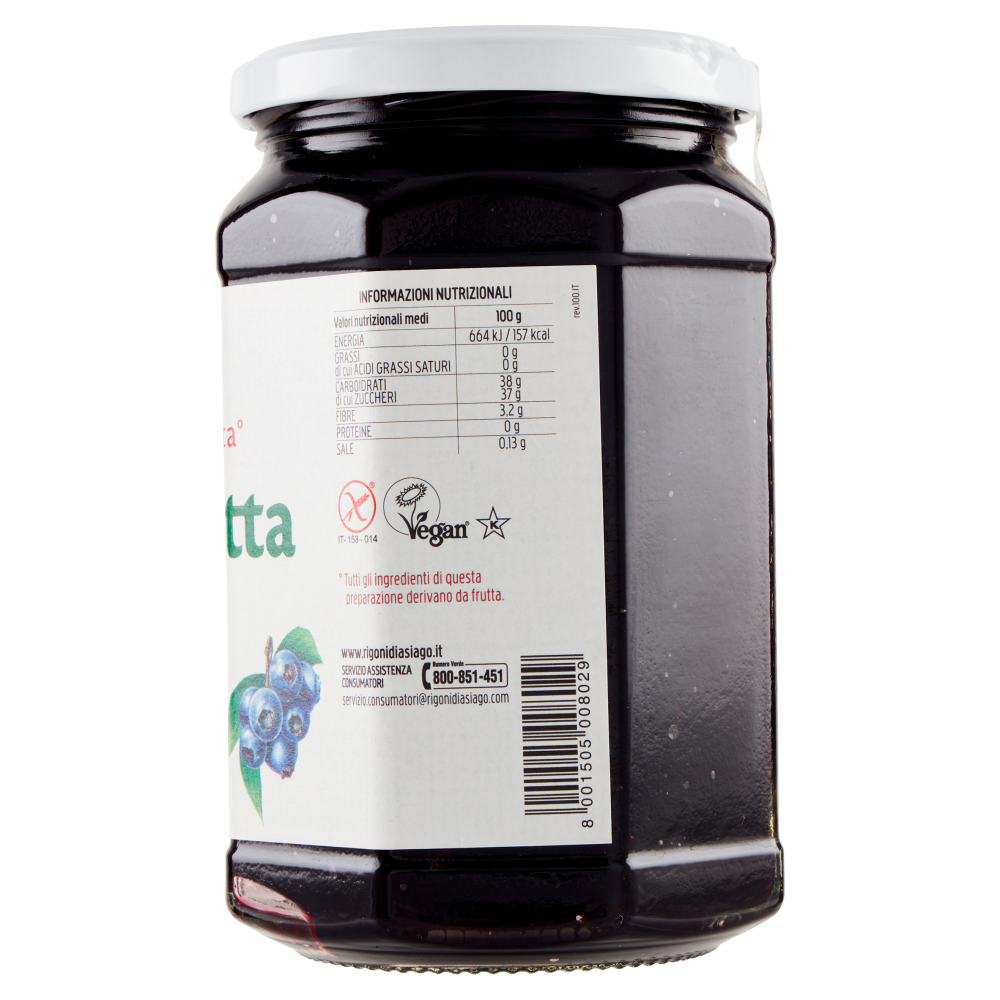 Rigoni di Asiago Fiordifrutta Mirtilli neri di bosco bio 630 g