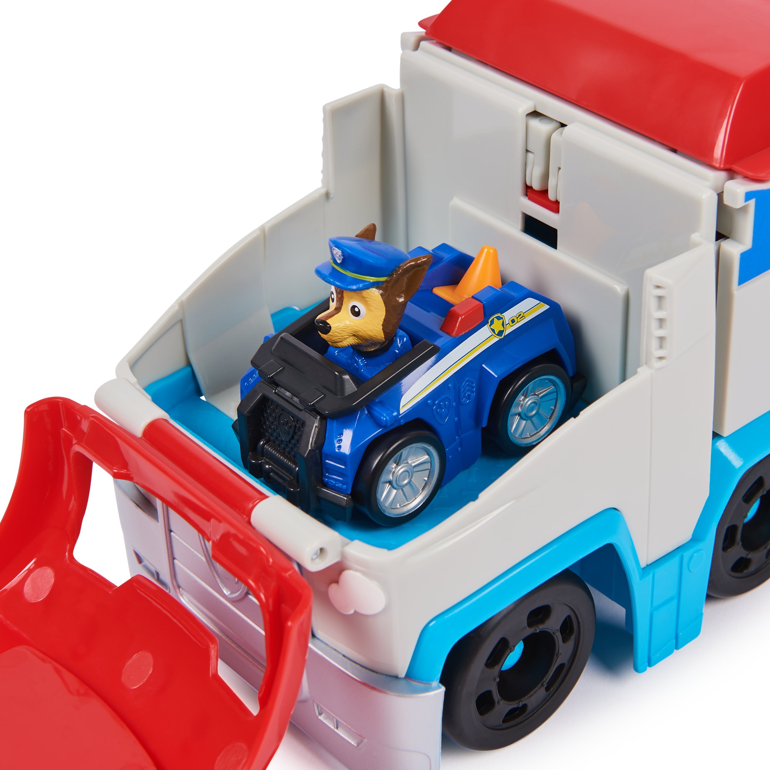 PAW Patrol , Pup Squad Patroller, Veicolo di Squadra, Veicolo Giocattolo con Auto Collezionabile di Chase, Giocattoli per Bambini e Bambine, 3+ Anni