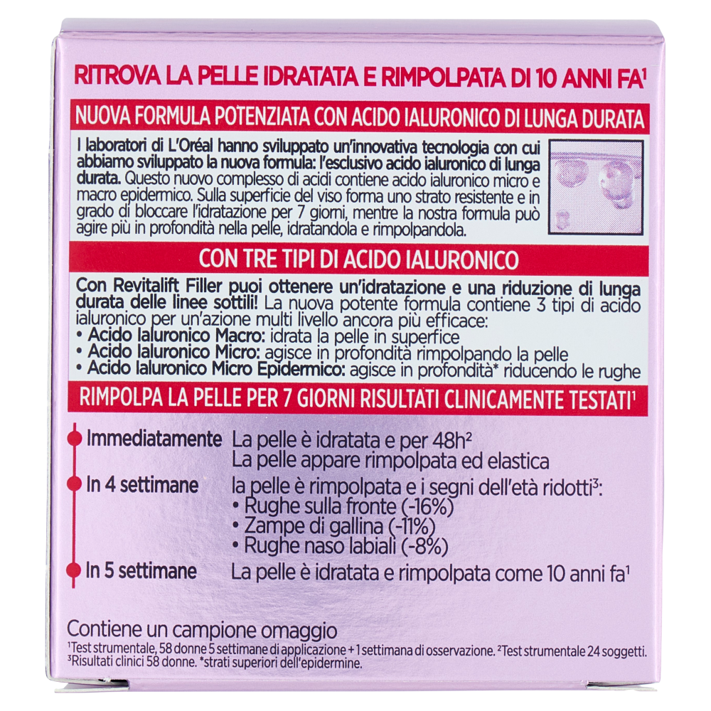 L'Oréal Paris Revitalift Filler Trattamento Rivolumizzante Anti-Rughe Giorno 50 ml