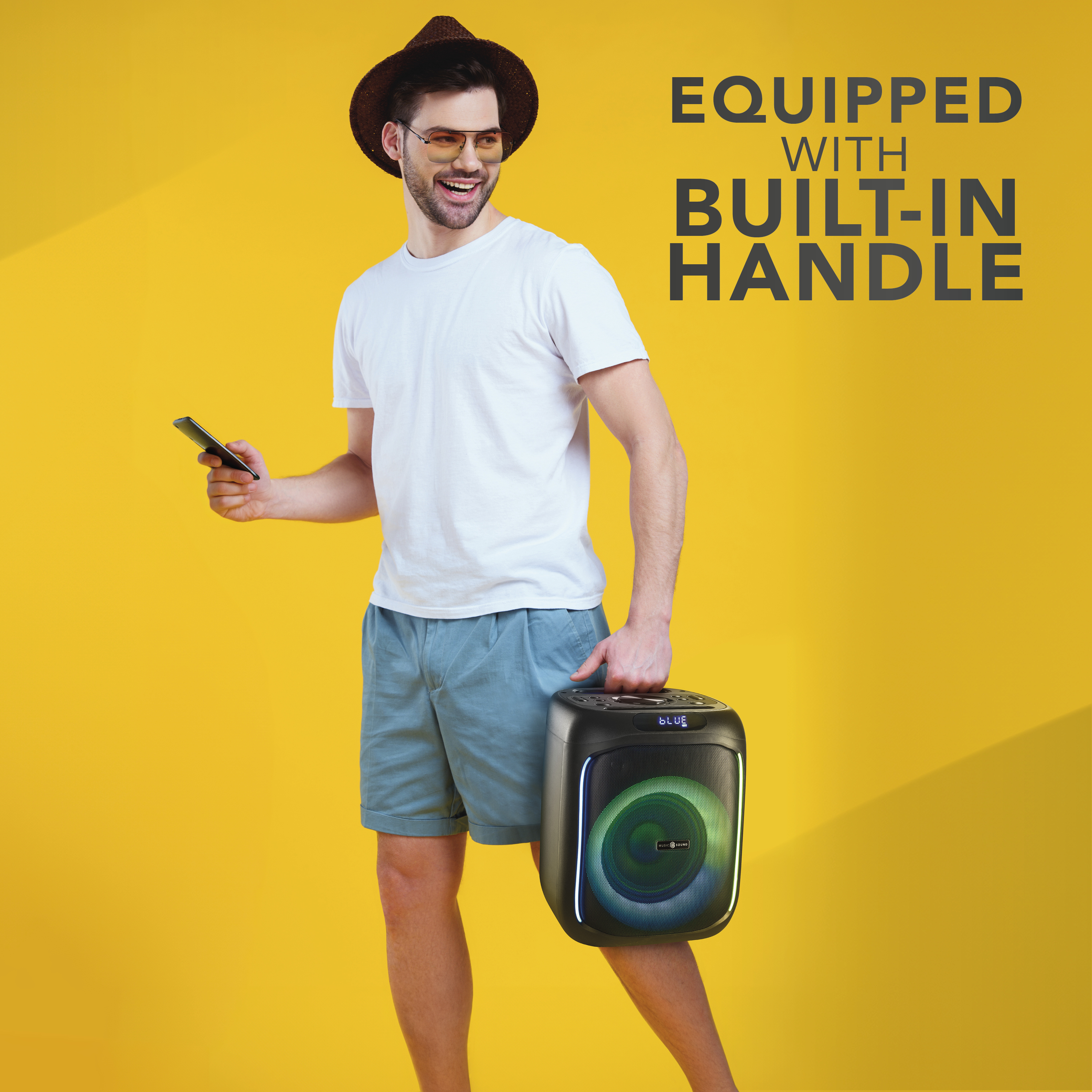 Music Sound Sound Box Small Cassa speaker Bluetooth con 40W di potenza e luci RGB