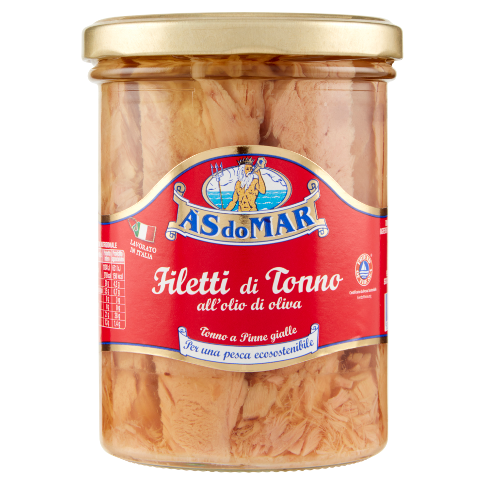 Asdomar Filetti di Tonno all'olio di oliva 400 g