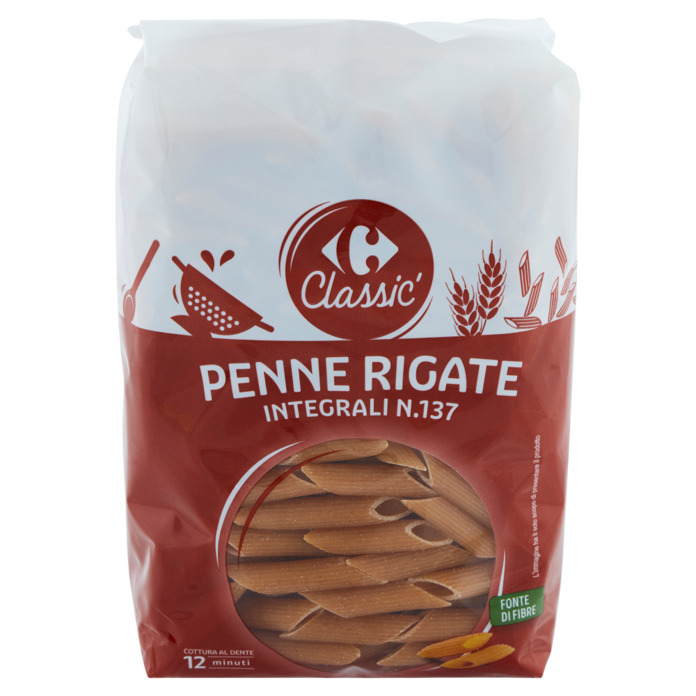 Carrefour Classic Penne Rigate Integrali N.137 500 g