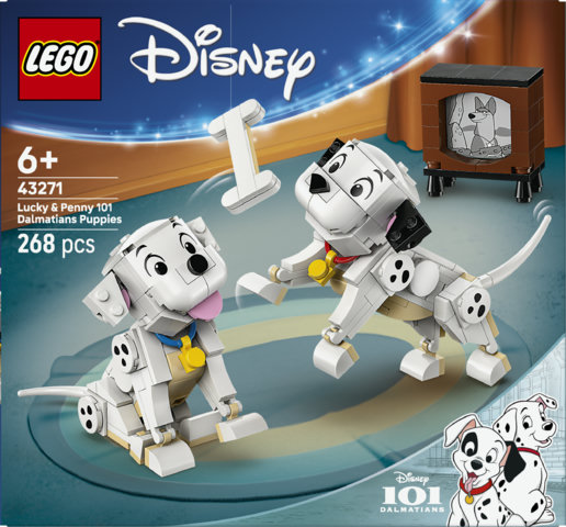 LEGO Disney ǀ 43271 Pongo e Peggy - La Carica dei Cento e Uno, Animali Giocattolo, Regalo per Bambine e Bambini da 6+ Anni
