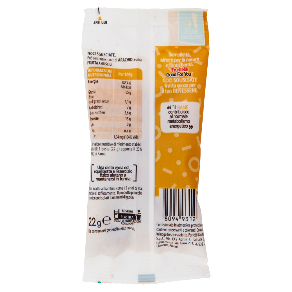 Fruit-tella Good For You* Noci Sgusciate 22 g