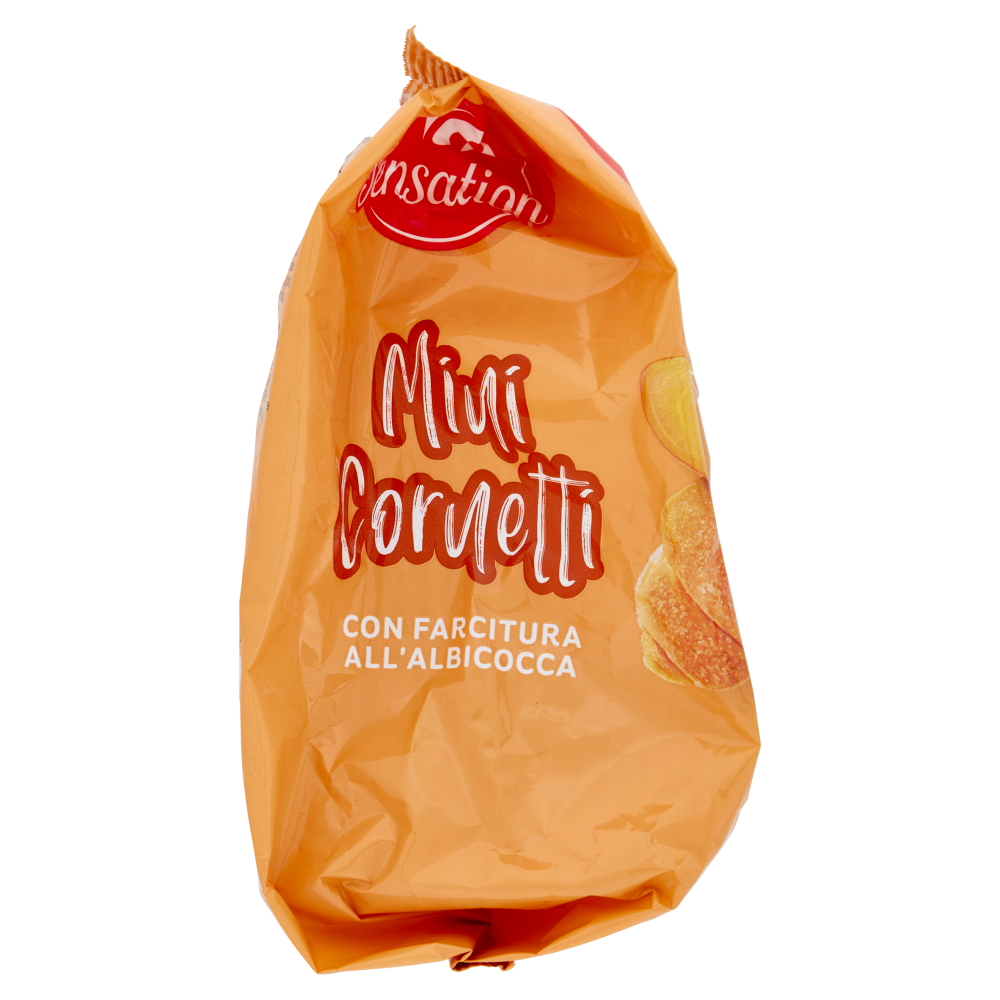 Carrefour Sensation Mini Cornetti con Farcitura all'Albicocca 150 g