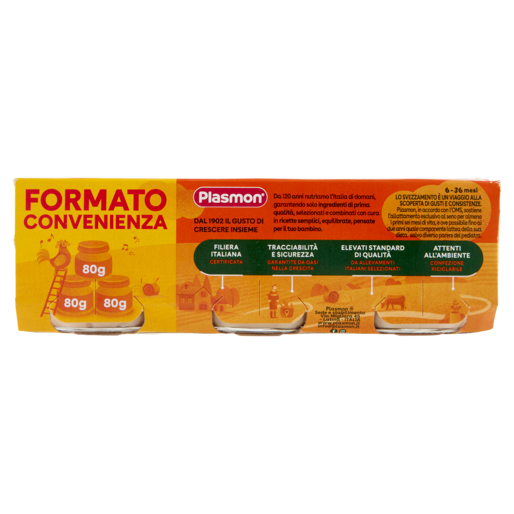 Plasmon Omogeneizzato Tacchino con cereale 3 x 80 g