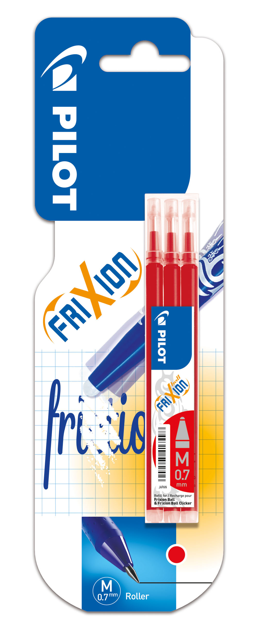 Pilot 3 Ricariche Refill Frixion Rosso